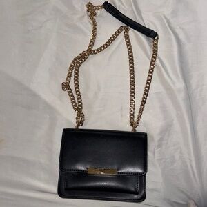Michael Kors Black and Gold Crossbody Bag